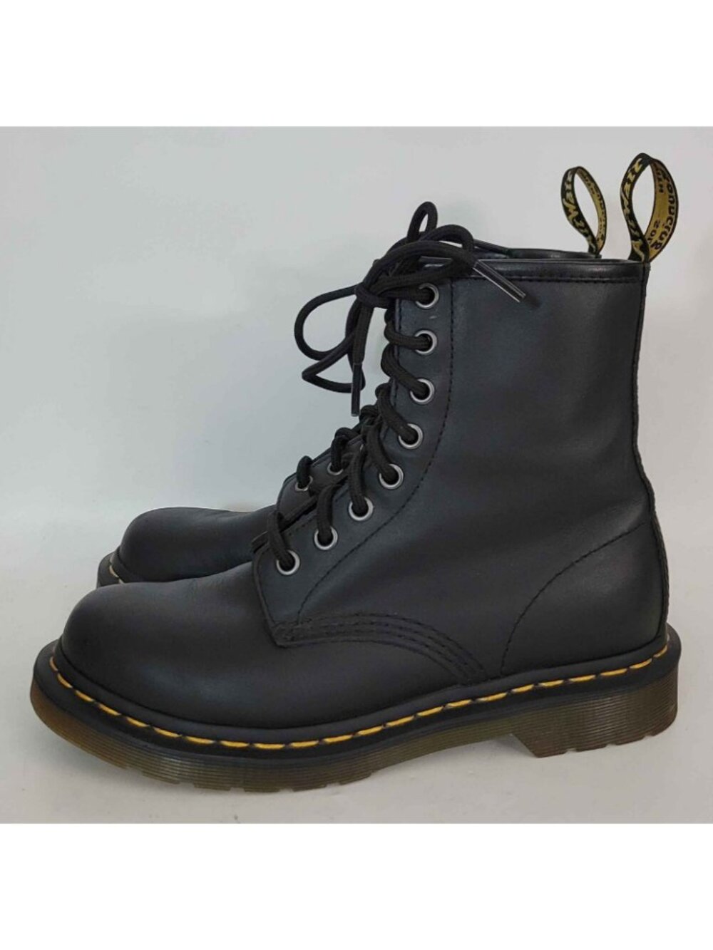 Dr. Doc Martens Black Leather Lace Up Grunge Combat Boots UK 4 US Women's 6 - Picture 4 of 7